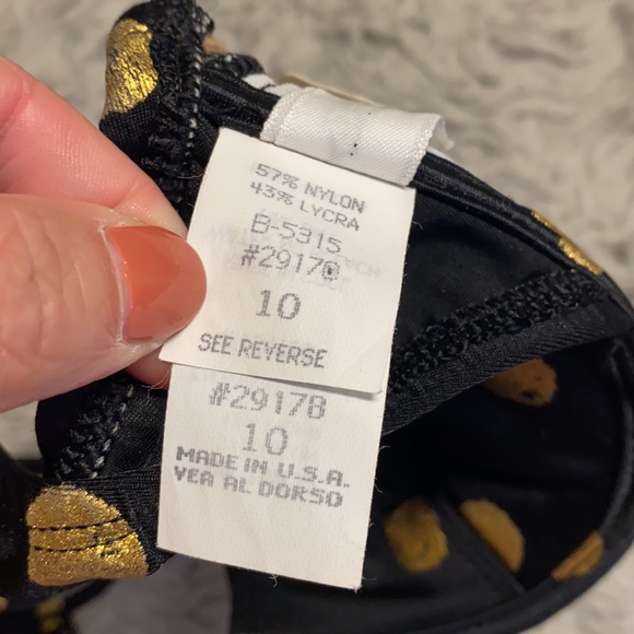 Vintage Bikini Top 90s Polkadot Swimsuit Swim S Small M Medium New - Picture 6 of 10